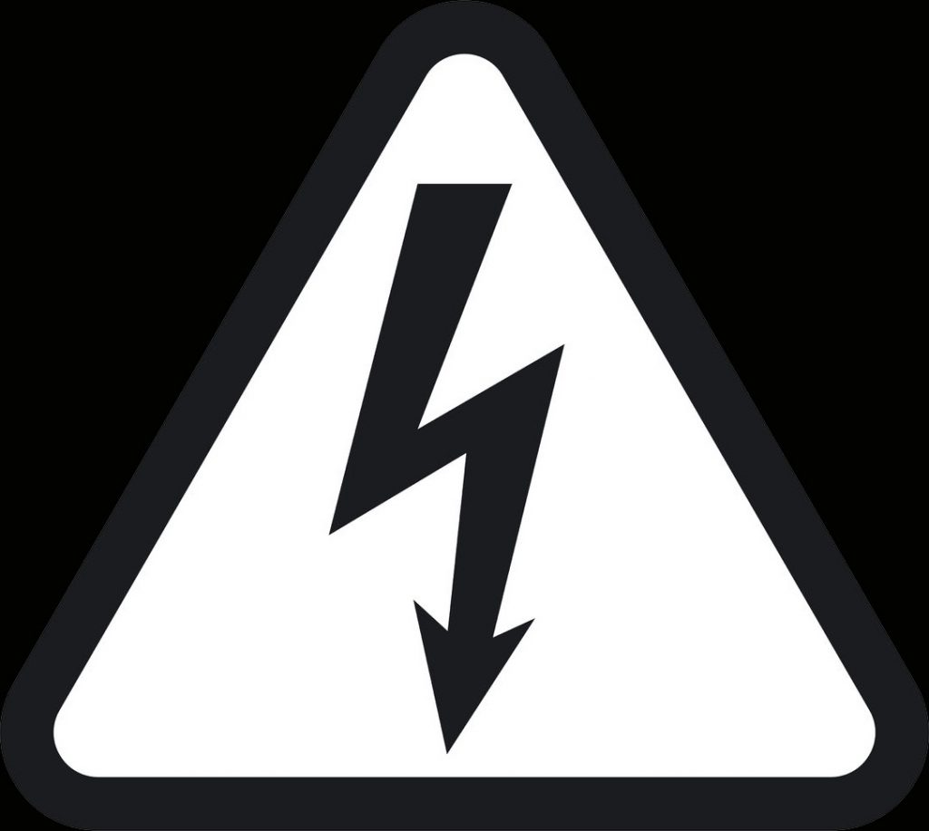 Safety warning with black background. JHFoster is dedicated to providing safety for customers and for employees.