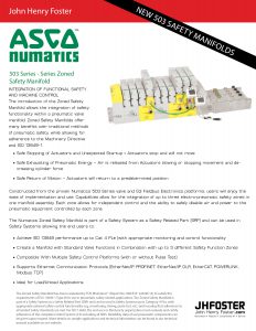 ASCO products offered by JHFoster feature integration of functional safety and machine control.