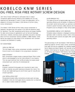 JHFoster offers an oil free, risk free rotary screw designed compressed air system.