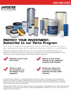 Protect your investment by subscribing to the parts program.