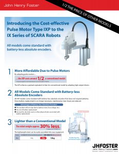 Pulse Motor Type IXP addition to SCARA robots meets a new need for efficiency and innovation.