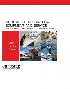 JHFoster offers medical air and vacuum equipment and service.