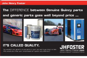 Genuine Quincy Parts pamphlet JHFOSTER