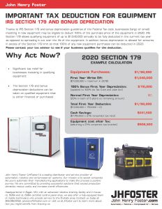 Section 179 Compressed Air Equipment Flyer