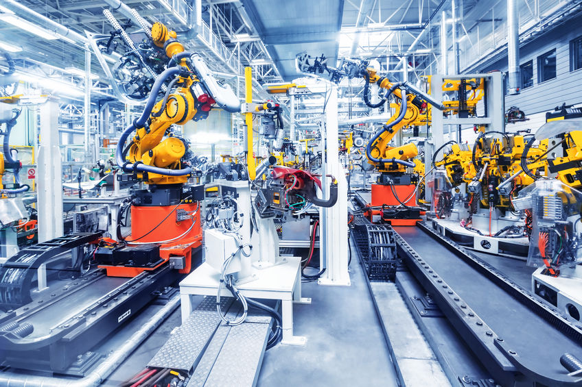 robotic automation in a car plant